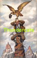 CPA ILLUSTRATEUR HUMOUR HUMOR ALPINIST ALPINISTE MOUNTAINEER CLIMBING EAGLE DEUTSCHLAND GERMANY ILLUSTRATEUR - Klimmen