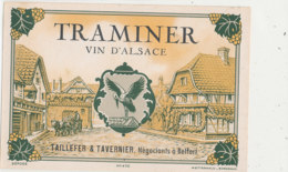 AN 457 / ETIQUETTE   TRAMINER    TAILLEFER & TAVERNIER  NEGOCIANTS A BELFORT - Gewurztraminer