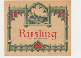 AN 459 / ETIQUETTE   RIESLING     VIN D'ALSACE - Riesling