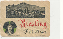 AN 460 / ETIQUETTE   RIESLING     VIN D'ALSACE - Riesling