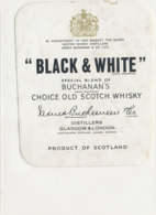 AN 494  / ETIQUETTE     BLACK & WHITE    SCOTCH WHISKY  SCOTLAND - Whisky