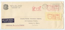 Canada 1958 Airmail Cover Vancouver, British Columbia To Boston MA, 2 Meters - Briefe U. Dokumente