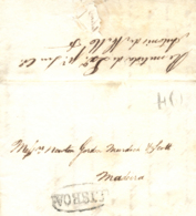 BRASIL. 1817 (20 OCT). Carta De Bahía A Madeira. Marca "LISBOA" En Negro. Al Dorso Encaminador De Lisboa. Porteo 40 Reis - Voorfilatelie