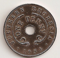 SOUTHERN RHODESIA RHODESIE PENNY 1954 RARE ET RARE ETAT 58 - Rhodésie