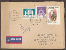 ROMANIA. AIR MAIL COVER TO SWITZERLAND. BUZAU CANCELS. - Cartas & Documentos