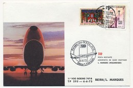 MOZAMBIQUE - Premier Vol BOEING 747B - Beira / L.Marques - 6.6.1973 - Mozambico