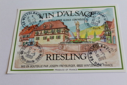 Etiquette Neuve Jamais Servie Vin D Alsace  RIESLING Joseph Freyburger Wintzenheim - Riesling