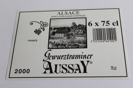 Etiquette Neuve Jamais Servie Vin D Alsace  GEWURZTRAMINER     Aussay - Gewürztraminer