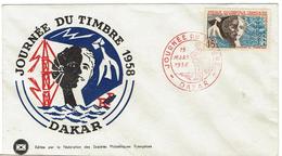 Enveloppe  SENEGAL -  JOURNÉE DU TIMBRE - Dakar  1958 - Senegal (1960-...)