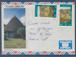 = Nouvelle-Calédonie 30.8.90 Enveloppe Illustrée 2 Timbres 525 (de 1986) Paysages Calédoniens Côte Ouest - Brieven En Documenten