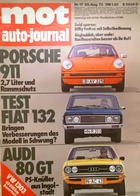 CA140 Autozeitschrift Mot Auto-journal, Nr. 17/1973, Porsche 911 2.7, Neuwertig - Auto & Verkehr