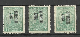 THRAKIEN THRACE 1920 Michel 1 Portomarke Postage Due, 3 Exemplares MNH - Thrakien
