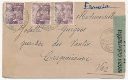 ESPAGNE - Enveloppe Censurée De Madrid, Bande "Censura Gubernativa Madrid" 1942 - Brieven En Documenten