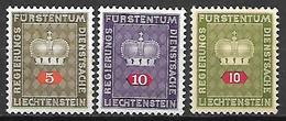 LIECHTENSTEIN    -   TAXE   -    1950 / 68  .  Y&T N° 36 *, 45 * , 46* - Postage Due