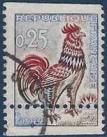 France Coq De Decaris N°1331 Variété De Piquage Décalé Superbe Signé Calves - Gebraucht