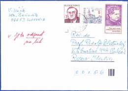 Cover - Slovakia To Roma, Itália - Postmark - Hronsky Beñadik, 1995 - Storia Postale