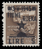 Occupazione Jugoslava: FIUME - Monumenti Distrutti: Lire 5  Su 10 C. Bruno - 1945 - Yugoslavian Occ.: Fiume