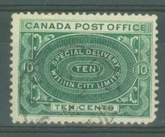 Canada: 1898/1920   Special Delivery    SG S1    10c  Blue-green  Used - Espressi