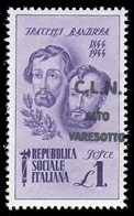 Italia - Comitato Liberazione Nazionale - FRATELLI BANDIERA  Lire 1 Violetto / C.L.N. ALTO VARESOTTO - 1945 - National Liberation Committee (CLN)