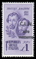 Italia - Comitato Liberazione Nazionale - FRATELLI BANDIERA  Lire 1 Violetto / C.L.N. ALTO VARESOTTO - 1945 - Nationales Befreiungskomitee