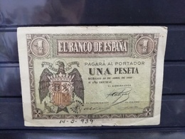 UNA PESETA DE 1938 BURGOS - 1-2 Pesetas