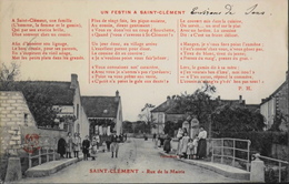 C.P.A. - FR. > [89] Yonne > Saint Clément > Rue De La Mairie Très Animé Daté 1910 - TBE - Saint Clement