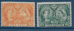 CANADA - N° 39 Et 40  Neufs Sans Gomme - Unused Stamps