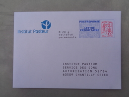 LETTRE POSTREPONSE INSTITUT PASTEUR - PAP : Risposta