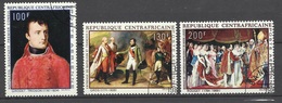 Republique Centrafricaine Poste Aérienne N° 78 à 80 Napoléon Oblitérés  B/ TB            - Napoleon