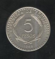 5 Pesos Colombie / Colombia 1968 / 39ème Congrès Eucharistique Bogota - Colombia