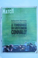 Paris Match N° 921 Du 3 Dec 1966 - L'assassinat De J.F Kennedy : Connally Témoigne - Espace Gemini - Testi Generali
