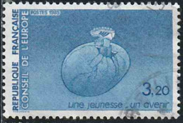 France 1985 Service Yv. N°87 - 3F20 Bleu Conseil De L'Europe - Oblitéré - Used