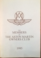 CA184 Clubheft The Members Of The Aston Martin Owners Club 1993, Neuwertig - Automobile & Transport