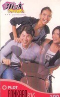 FILIPINAS. PH-PLDT-0080. 3 People On Scooter. Expiry 03.31.2004. (026). - Filippijnen