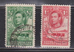 BECHUANALAND PROTECTORATE Scott # 124-5 Used - KGVI & Cattle - 1933-1964 Colonia Británica