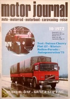 CA211 Zeitschrift Motor Journal, Ausgabe 10, 1972, Test: Datsun Cherry, Fiat 127, Neuwertig - Automóviles & Transporte