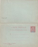 NELLE-CALEDONIE ET DEPENDANCES   ENTIER POSTAL/GANZSACHE/POSTAL STATIONERY CAARTE AVEC REPONSE - Postwaardestukken