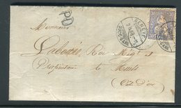 Suisse - Lettre Avec Texte De Genève Pour La France En 1869 -  Réf J59 - Marcophilie