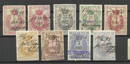 DENMARK Dänemark 1870/90ies Stempelmarken Documentary Stamps Tax Revenue O - Steuermarken