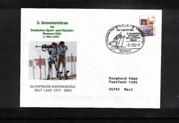 Deutschland / Germany 2002 Olympic Games Salt Lake City Interesting Cover - Hiver 2002: Salt Lake City