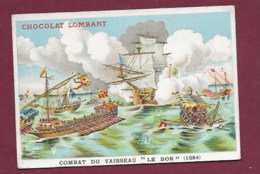 250619 - CHROMO CHOCOLAT LOMBART - Combat Du Vaisseau "Le Bon" 1684 - Lombart