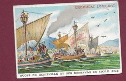 250619 - CHROMO CHOCOLAT LOMBART - Roger De Hauteville Et Ses Normands En Sicile 1038 - Lombart