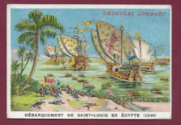 250619 - CHROMO CHOCOLAT LOMBART -  Débarquement De Saint-Louis En Egypte 1249 - Lombart