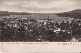 SAINTE LUCIE -- SAINT LUCIA -- Part Of The Town Of Castries Showing Entrance Of Harbour Vers 1910 - Santa Lucía