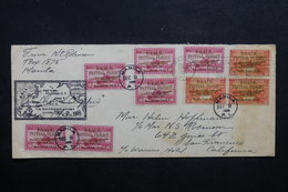 PHILIPPINES - Enveloppe De Manille Par Avion Pour San Francisco En 1938 , Affranchissement Plaisant - L 32857 - Philippines