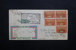 PHILIPPINES - Enveloppe De Manille Par Avion Pour San Francisco En 1935 , Affranchissement Plaisant - L 32858 - Filippine
