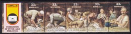 Australia 1986 Click Go The Sheers Strip Sc 987A Mint Never Hinged Stampex '86 - Mint Stamps