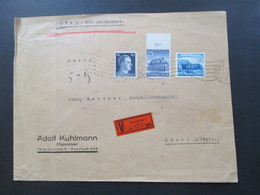 3. Reich 1941 WHW Bauwerke Nr. 758 Oberrand MiF Mit Nr. 767 U. HitlerNr. 798 Wertbrief V Hannover 1 Nr. 333 Bbb - Covers & Documents