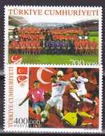 AC - TURKEY STAMP -  TURKEY, 3rd BEST FOOTBALL TEAM IN THE 2002 FIFA WORLD CUP MNH 29 JULY 2002 - Nuevos