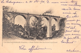 ¤¤   -  LA CHATAIGNERAIE   -  Pont-Viaduc Des Rochers Coquillaud En 1901  -  Train , Chemin De Fer   -  ¤¤ - La Chataigneraie